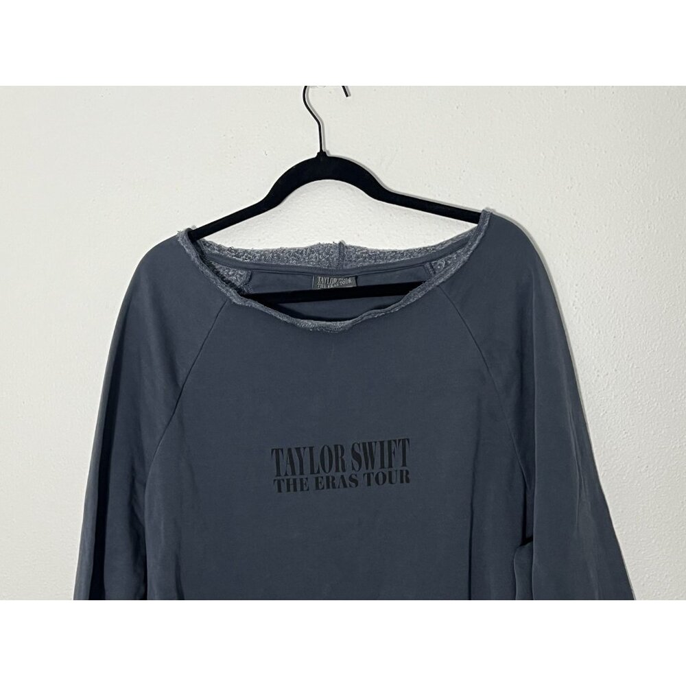 Taylor Swift Eras Tour Dark Gray Blue Sweatshirt Size Large 2023 2024 Pockets - Picture 2 of 15